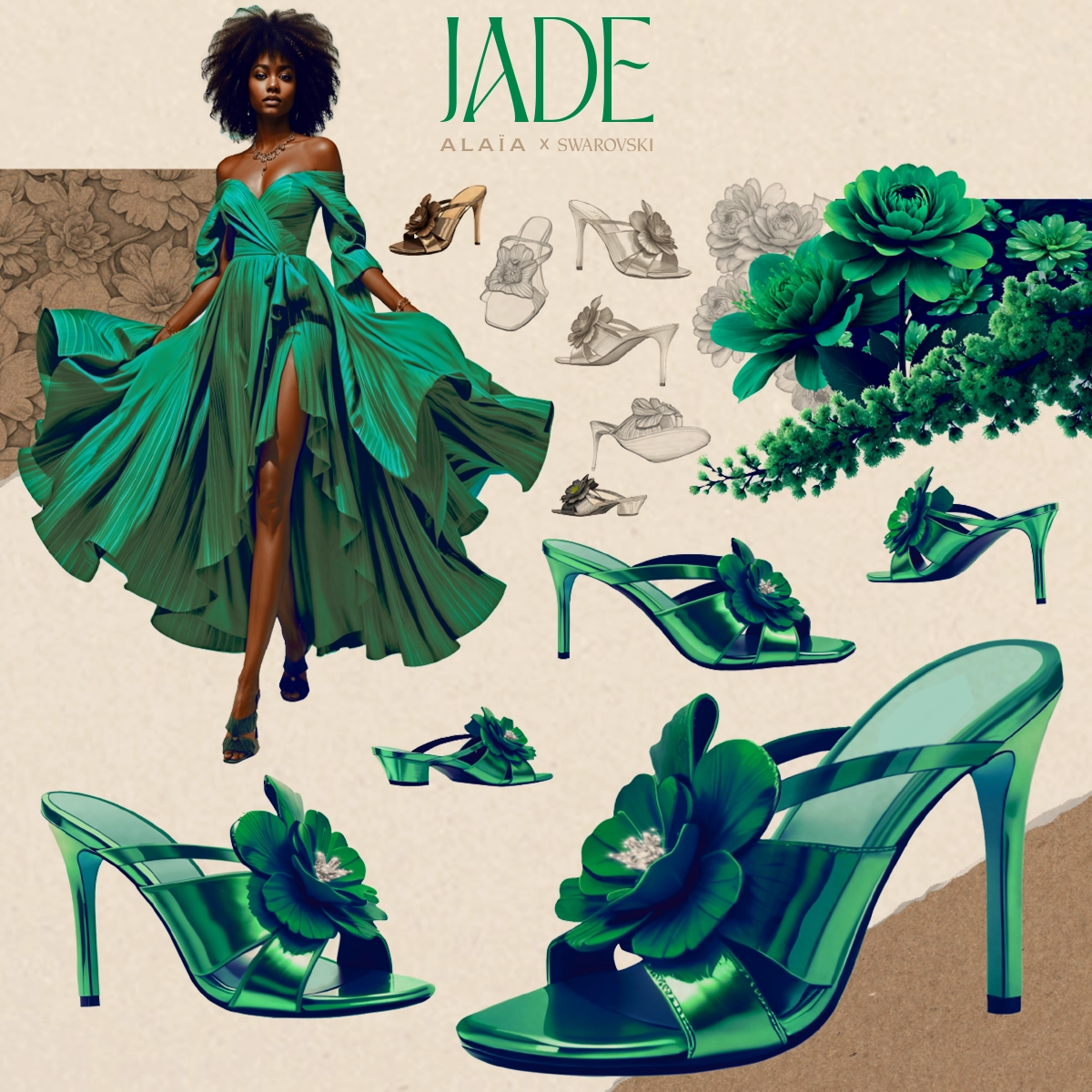 Alaïa x Swarovski - Jade - Products - Shoes